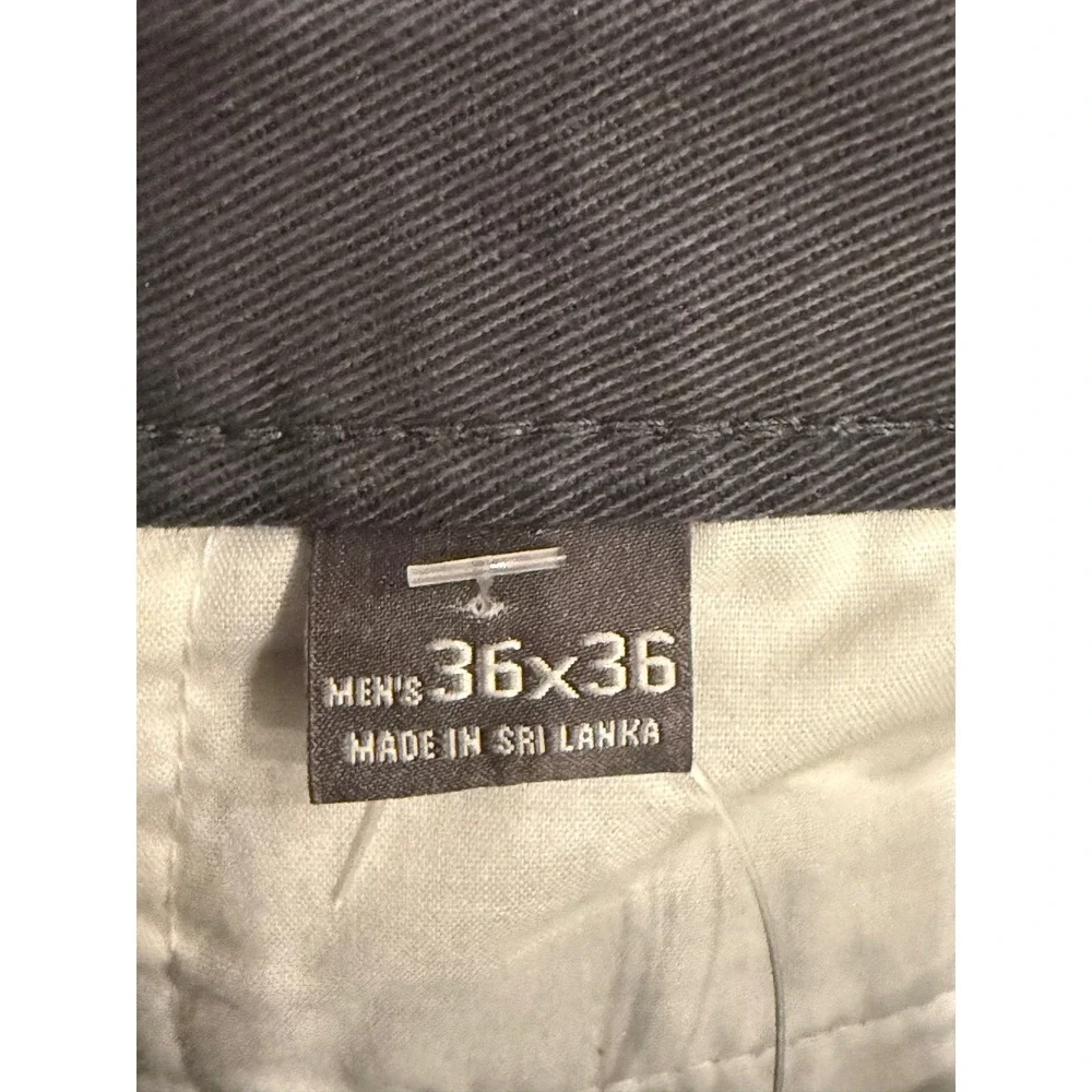 Eddie Bauer Mens Chino Pants 36x36 Gray Charcoal Classic Straight 100 Cotton NWT